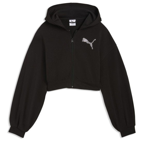 Puma Γυναικεία ζακέτα Essentials Graphics Bedazzled Full-Zip Hoodie